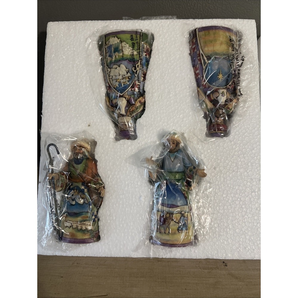 2007 Jim Shore Set of 10 Mini Nativity Figurines 4008789 Brand New In Box - Picture 4 of 9